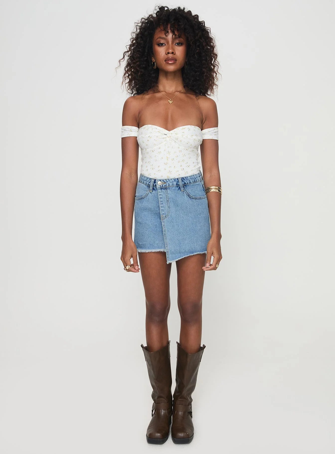 Ezrah Bodysuit White Floral