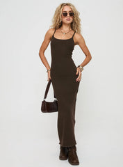 Kattan Maxi Dress Chocolate Petite