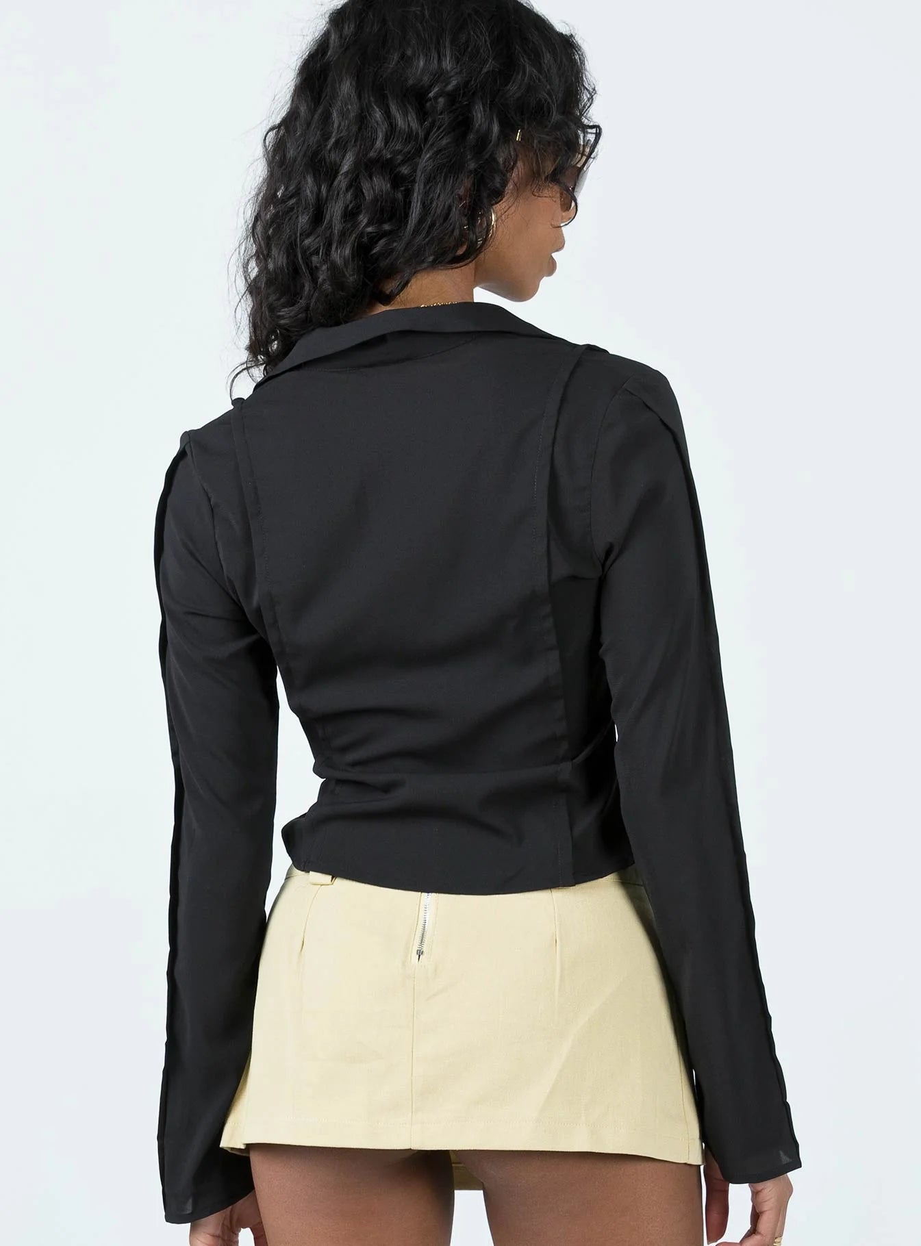 Damson Long Sleeve Top Black