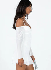 Viva Long Sleeve Mini Dress White