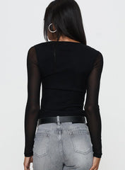 Tenzin Ruched Top Black