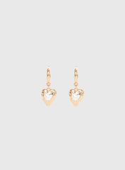Live In Reality Heart Earrings Gold