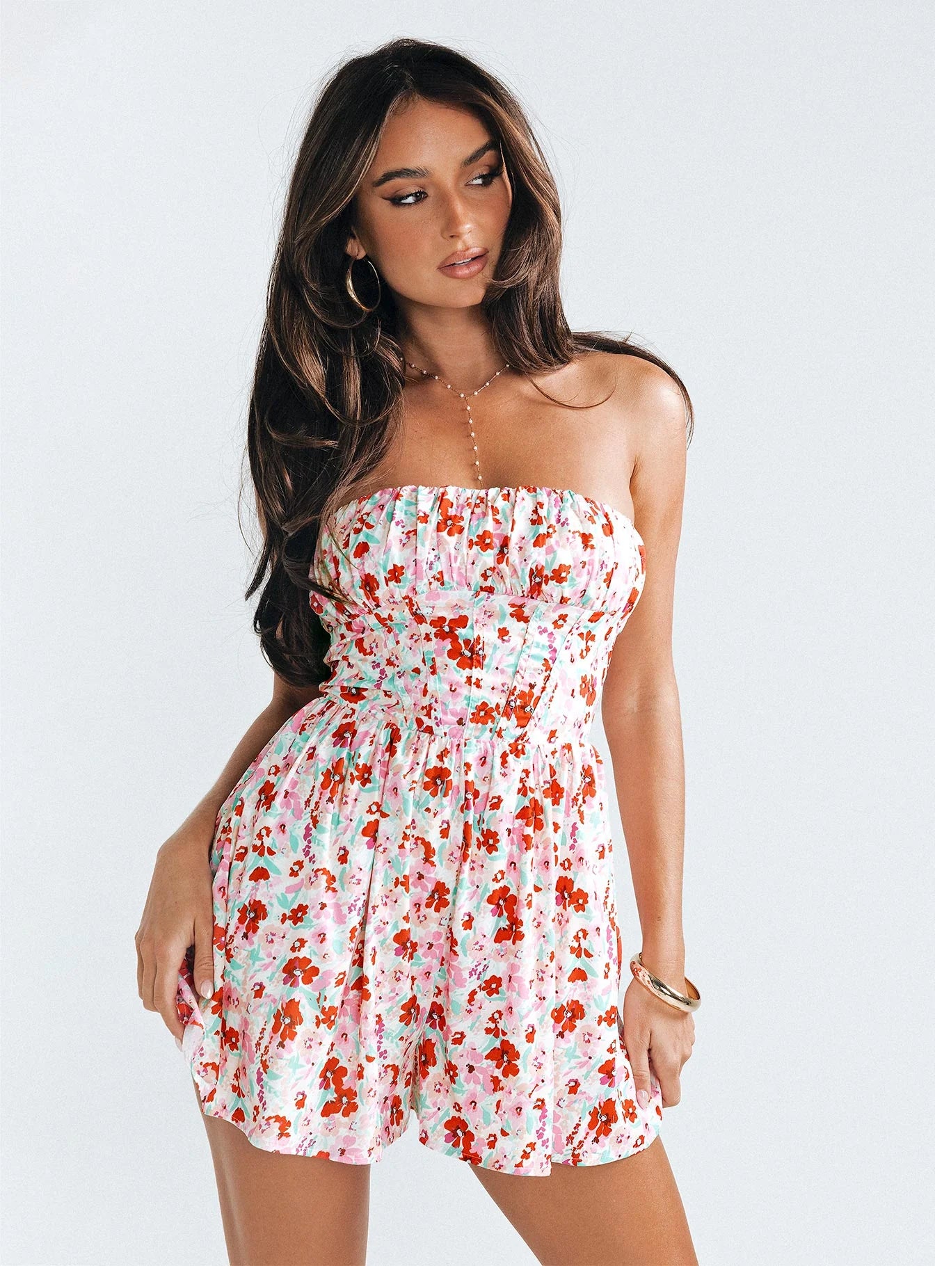 Stefanni Romper Red Floral