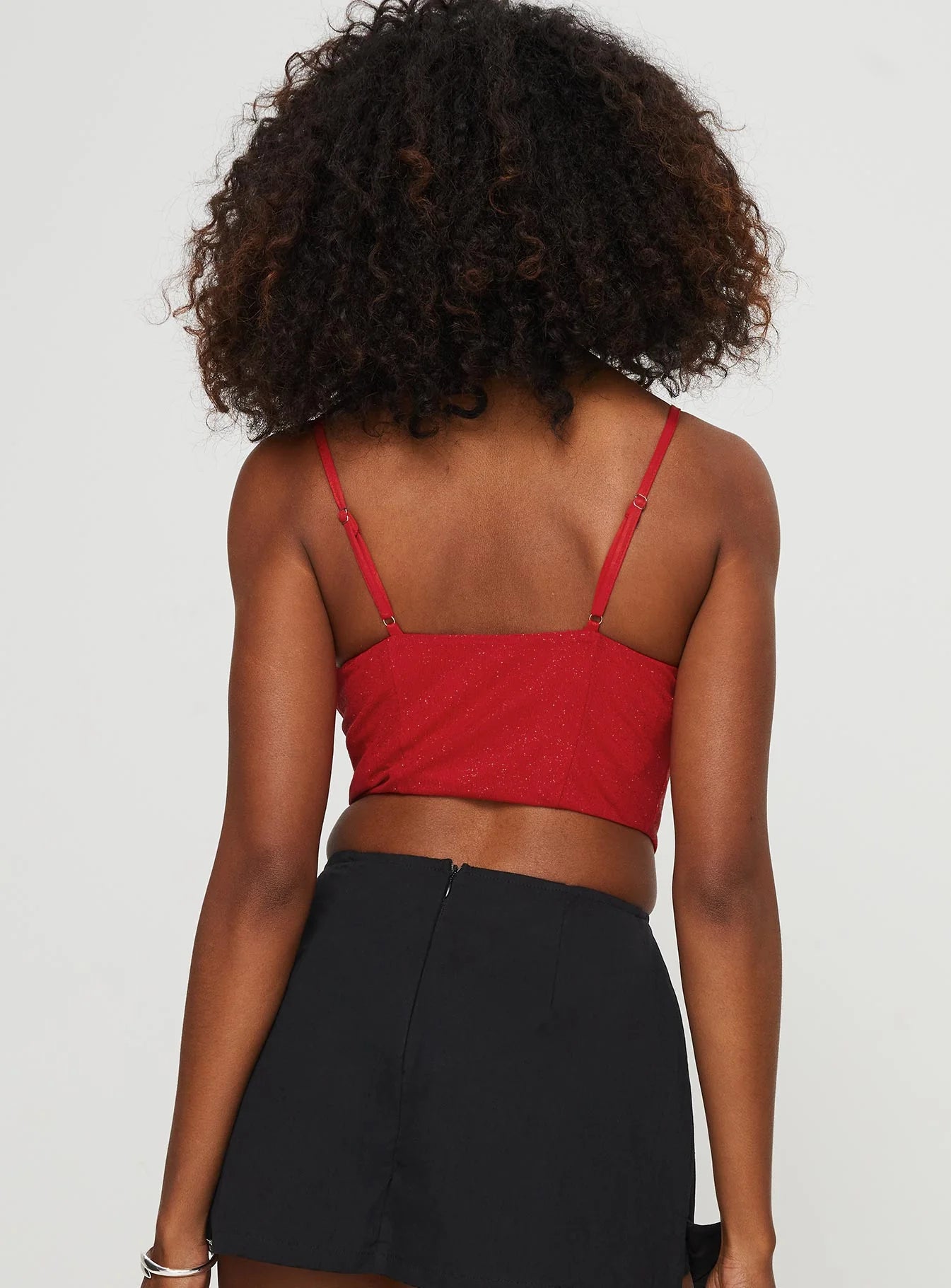 Palisade Corset Top Red Glitter