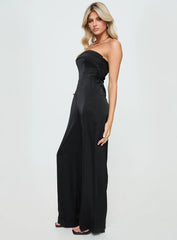 Loreno Strapless Jumpsuit Black