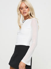 Lukea Long Sleeve Bodysuit White