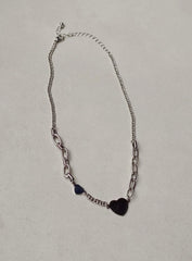 Rebekka Heart Necklace Silver