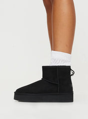Franz Shearling Boots Black