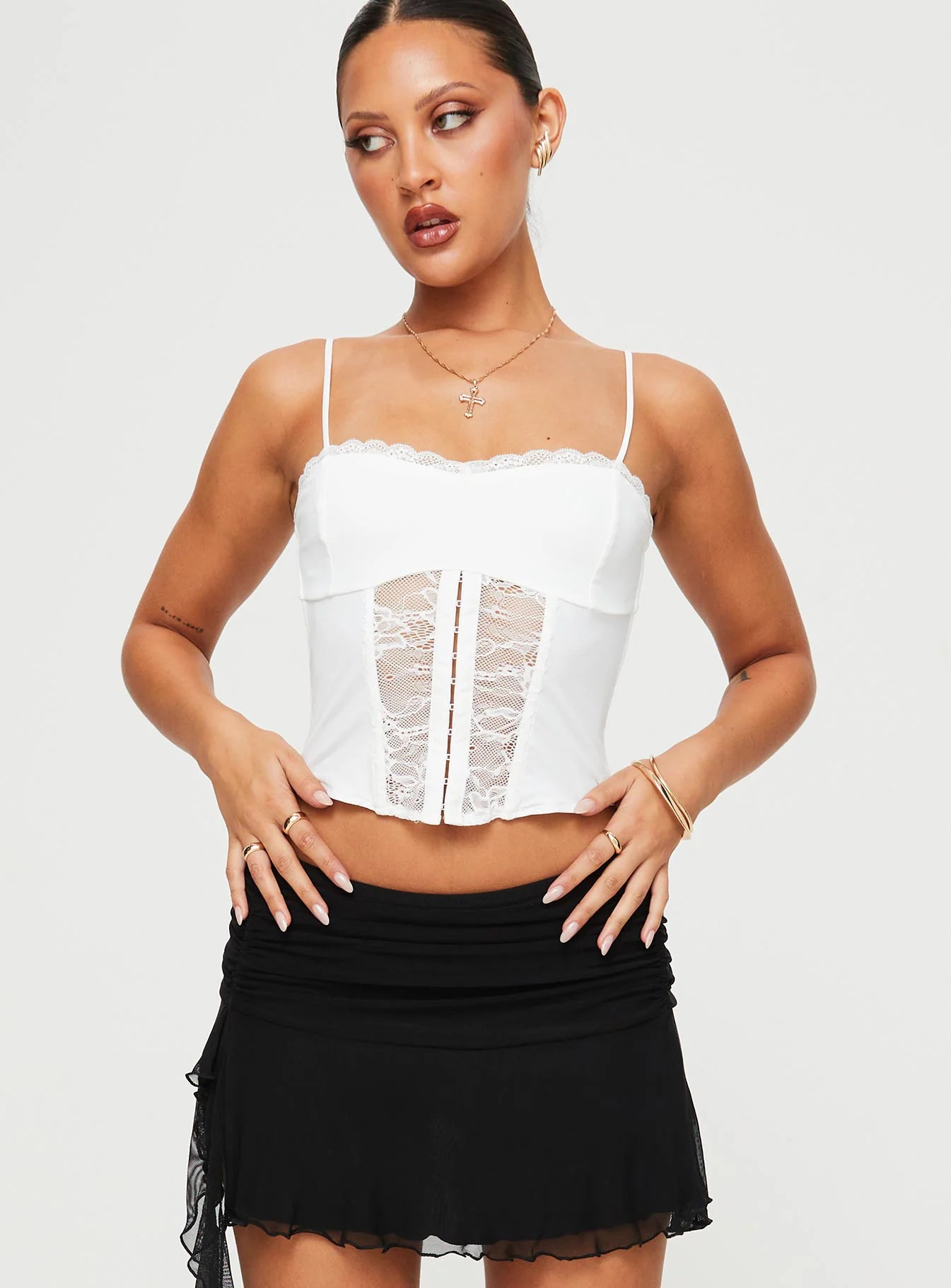 Coletto Corset Top White