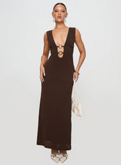 Steward Maxi Dress Chocolate Petite