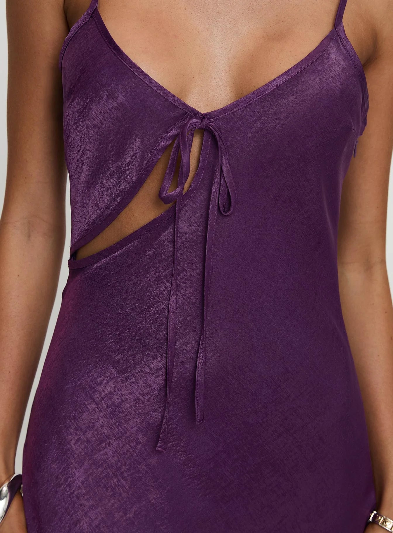 Linger Bias Cut Maxi Dress Purple