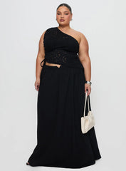Sensua One Shoulder Top Black