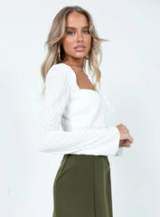 Jerico Long Sleeve Top White