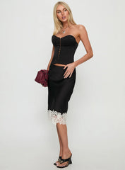 Anchored Midi Skirt Noir