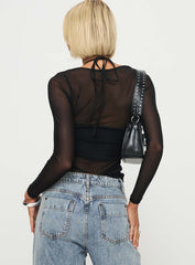 Bowsie Long Sleeve Top Black
