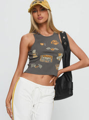 Need For Speed Tank Top Charcoal