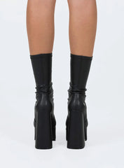 Windsor Smith Angelz Platform Boots Black