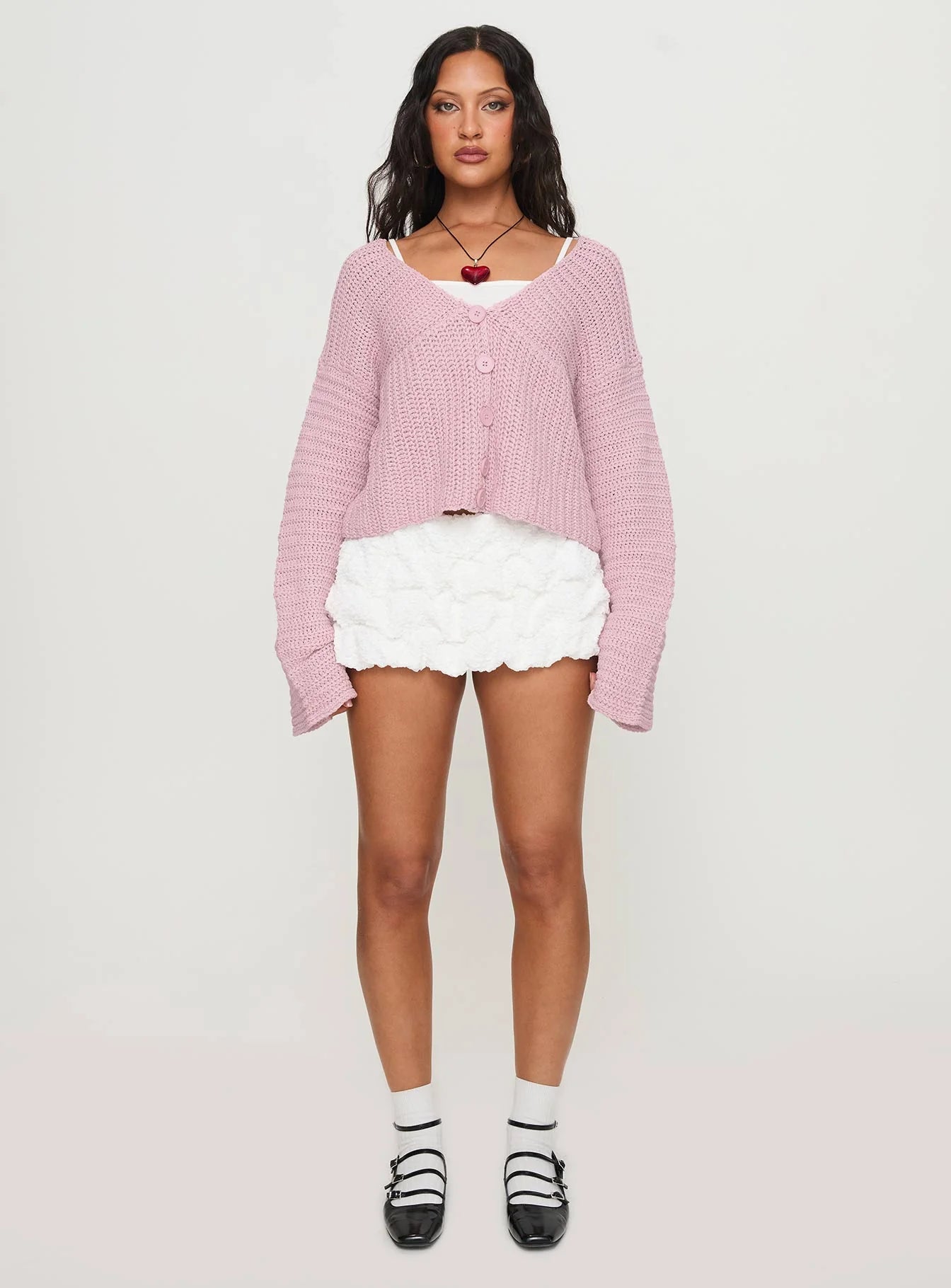 Maela Knit Cardigan Pink