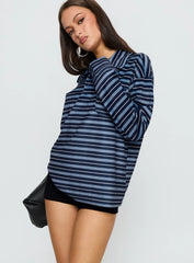 Mystris Collared Jumper Blue Stripe