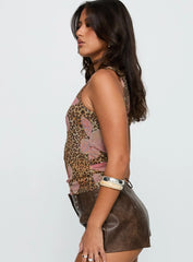 Love Is Free Top Leopard Floral