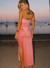 Rosalina Sheer Maxi Dress Pink