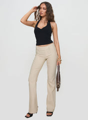 Kinkirk Flared Pants Taupe Petite
