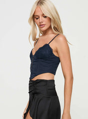 Palisade Corset Top Navy
