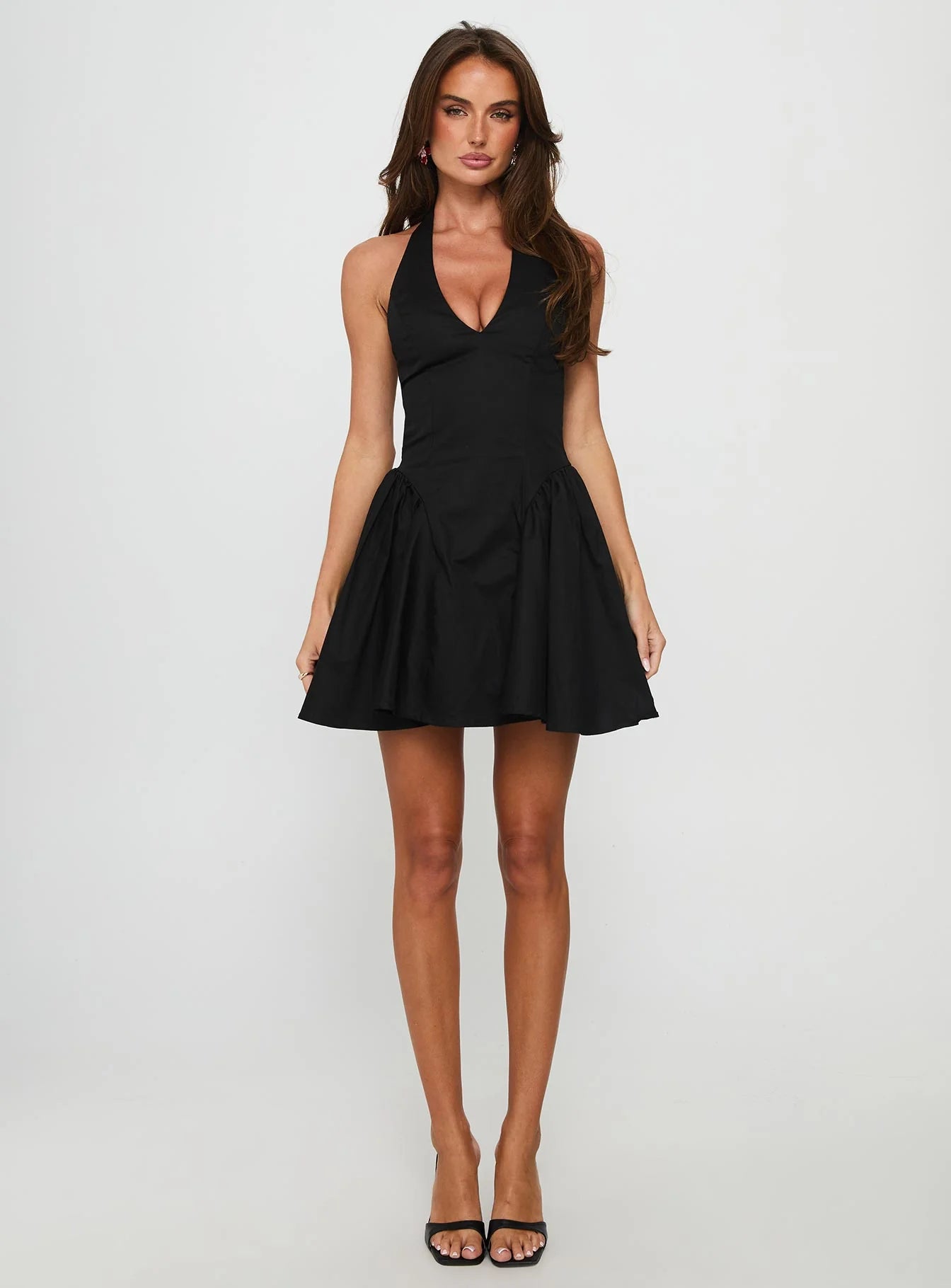 Karisse Halter Mini Dress Black