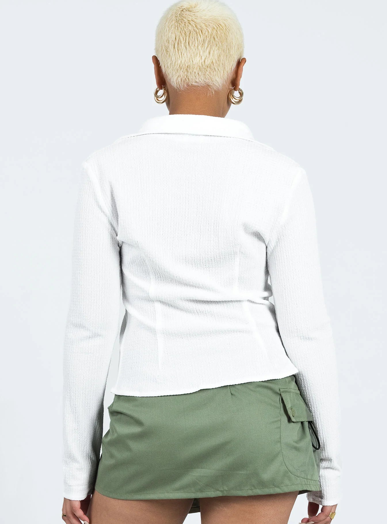 Haddock Long Sleeve Top White
