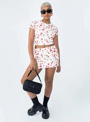 Bold Move Top White Floral