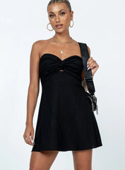 Falling For You Mini Dress Black