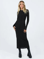 Mariani Backless Maxi Dress Black