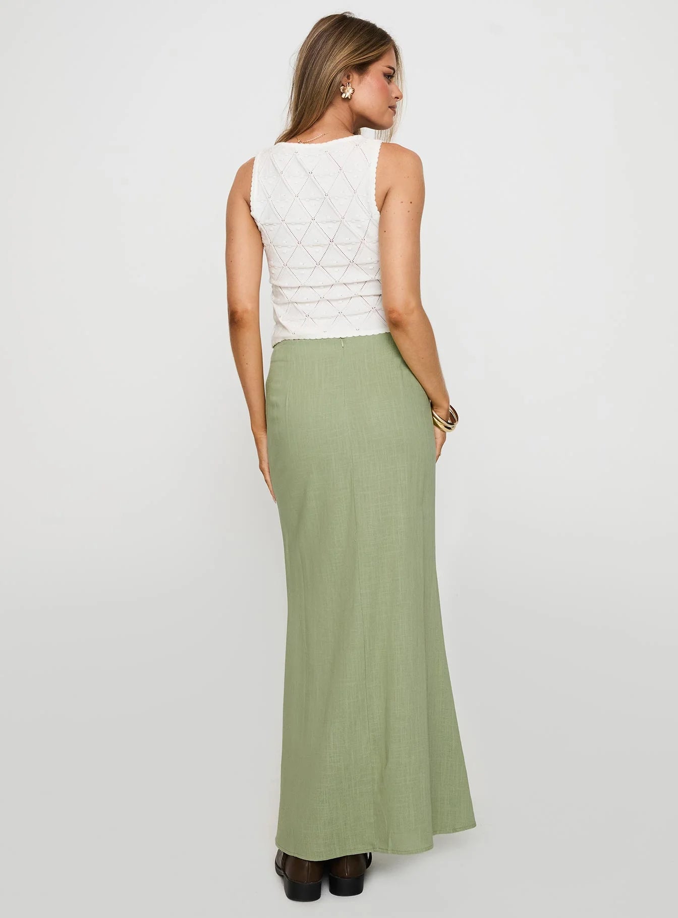 Sophia Maxi Skirt Green