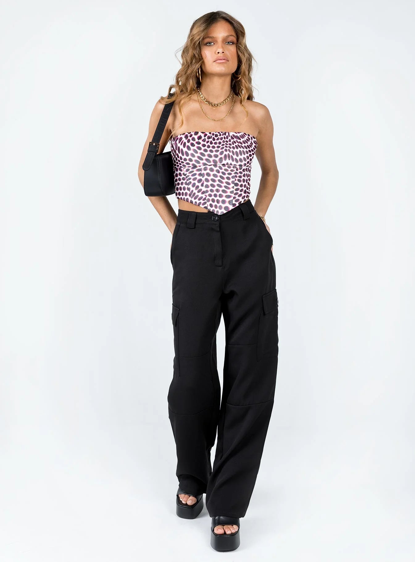 Bad Gal Mesh Bustier Black / White