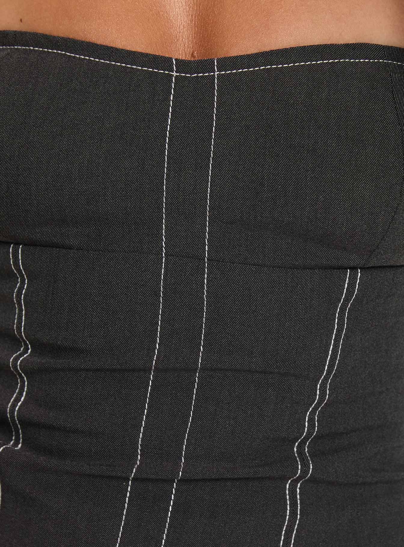 Vacke Strapless Top Grey