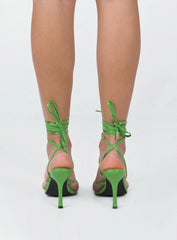 Caro Strappy Heels Green