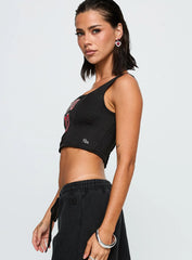 SDSU Jersey Corset Top Black
