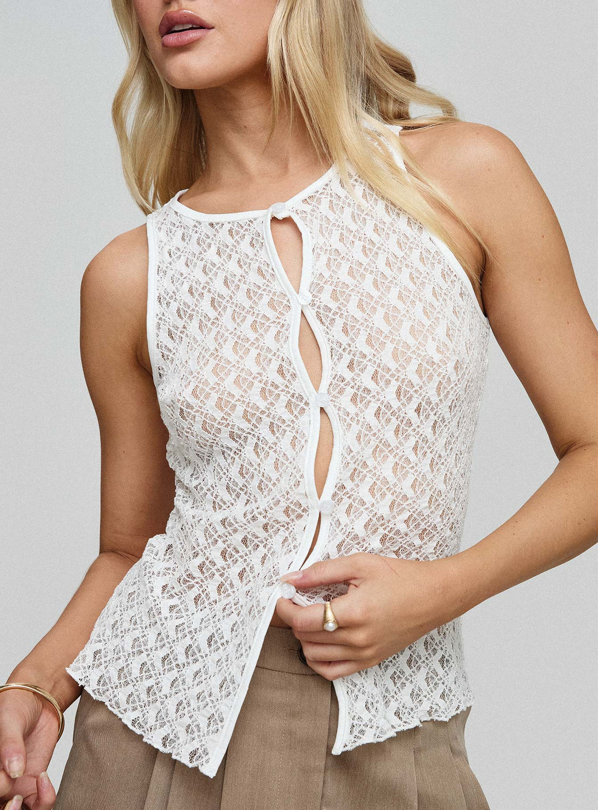 Live In Reality Top White