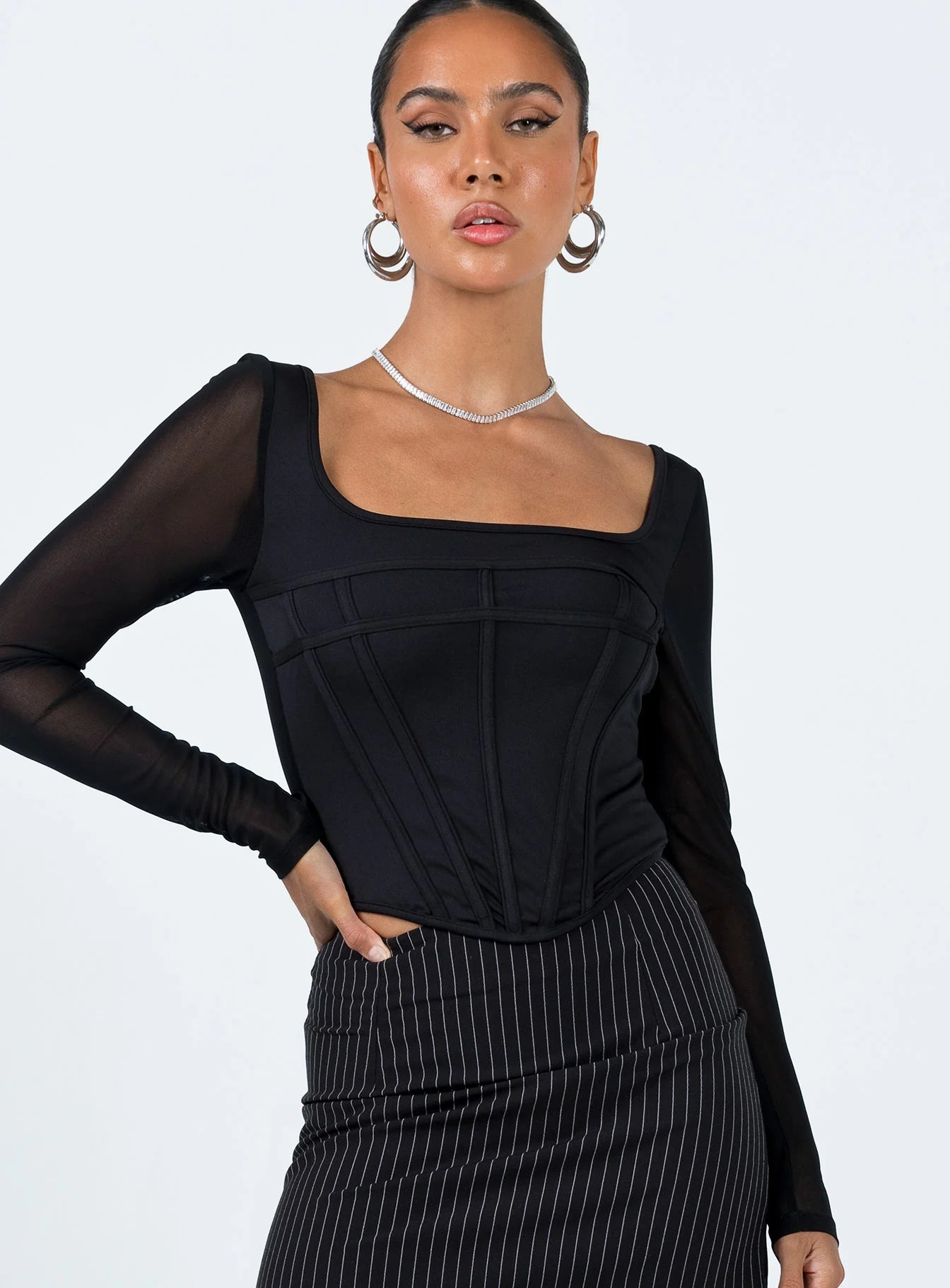 Costello Long Sleeve Top Black