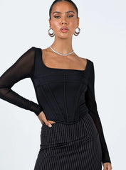 Costello Long Sleeve Top Black
