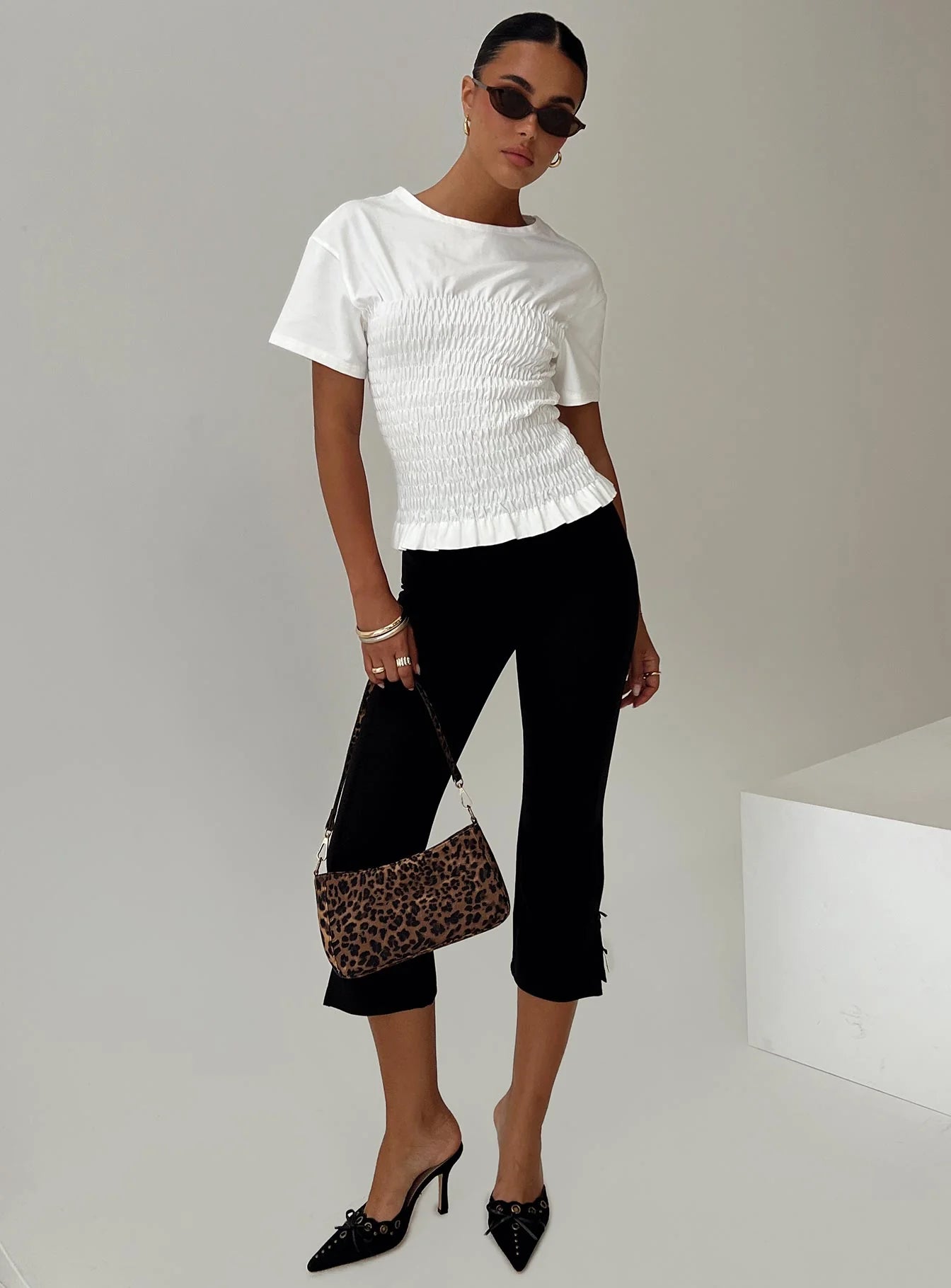 Maybe Tomorrow Ruched Top White