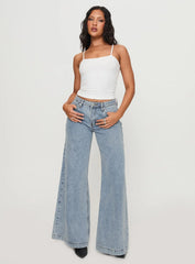 Toby Low Rise Baggy Jeans Light Wash