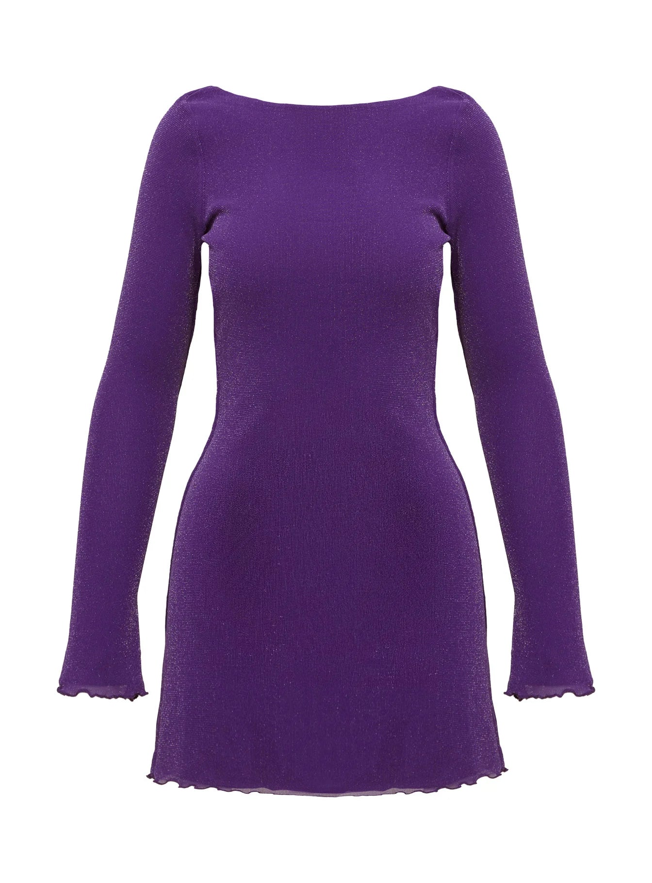 Leshner Long Sleeve Mini Dress Purple