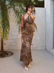 Eleganza Maxi Skirt Leopard Petite