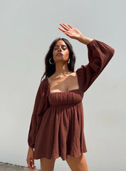 Beck Romper Brown