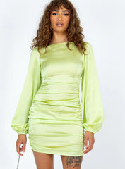 Ryland Long Sleeve Mini Dress Green