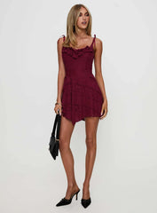 Dwyer Mini Dress Burgundy