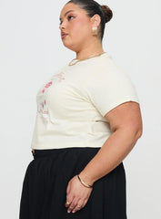 Cherry Cocktails Tee Cream Curve