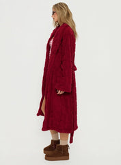 Soothe Bath Robe Burgundy