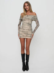 Artefact Off The Shoulder Mini Dress Multi